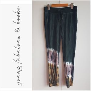 YOUNG FABULOUS & BROKE S Tie-Dye Joggers Size Small YFB